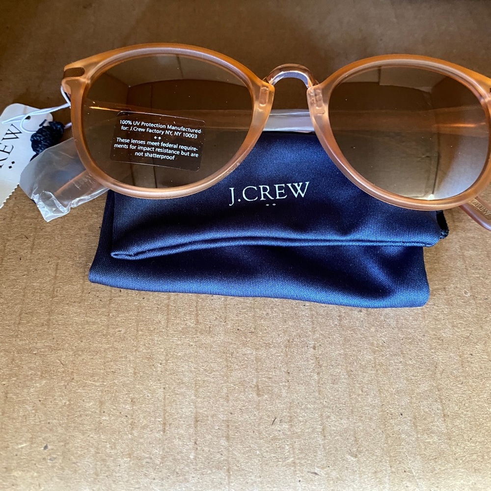 J Crew Mixed Media Blush Clay Mirrored Sunnies - Picture 2 of 4
